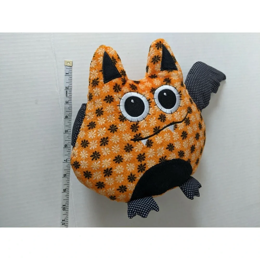 Ganz Bellapops Bat Halloween Black Orange Vampire Stuffed Toy Doll Plush 10